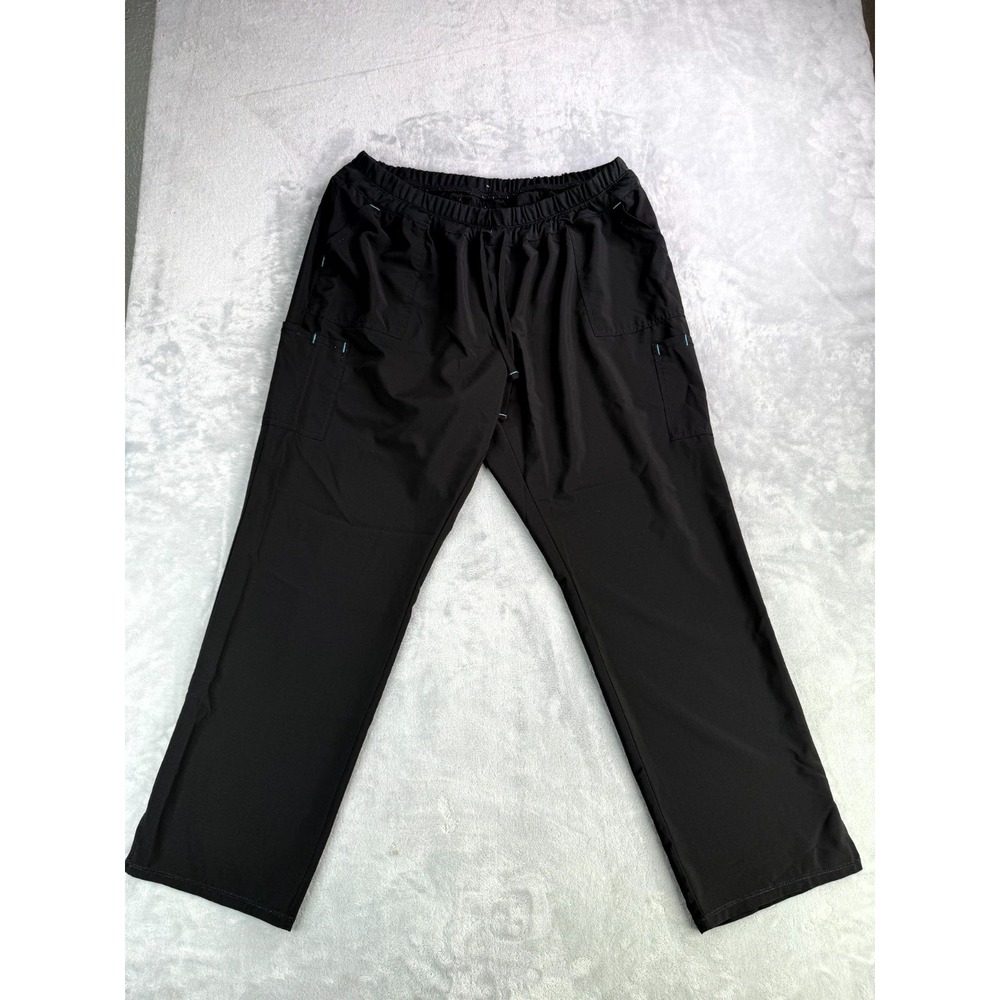 Scrubstar Antimicrobial Premium Performance Scrub Pants Womens 2XL Black Medical